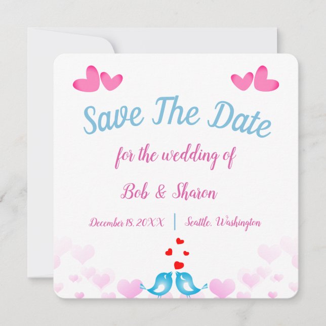 Tarjeta de Invitación boda (Anverso)