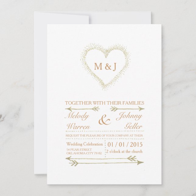 Tarjeta de invitación - Boda blanca (Anverso)