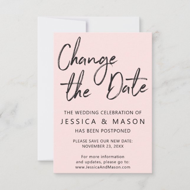 Tarjeta de Invitación Boda pospuesta (Anverso)