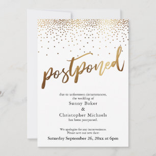 Tarjeta de Invitación Boda pospuesta de Confetti d