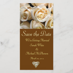 Tarjeta de Invitación Boda Rosa de marfil