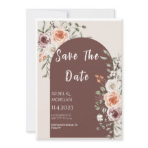Tarjeta de invitación Boho Floral Fête Wedding
