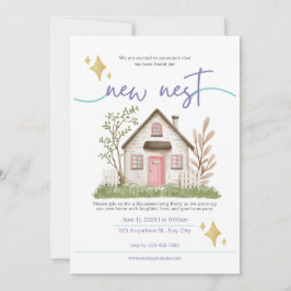 Tarjeta de invitación calienta clásica a la Casa B