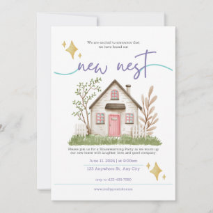 Tarjeta de invitación calienta clásica a la Casa B