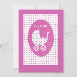 Tarjeta de Invitación Chica Recién nacido personal
