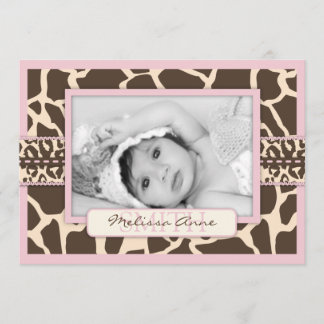 Tarjeta de Invitación Chica Safari