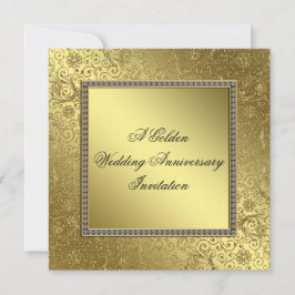 Tarjeta de Invitación Clásica de Bodas de Oro Aniv
