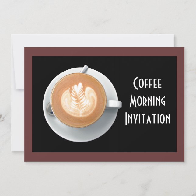 Tarjeta de invitación Coffee Circle (Anverso)