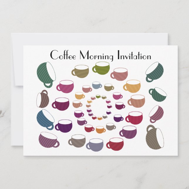 Tarjeta de invitación Coffee Circle (Anverso)