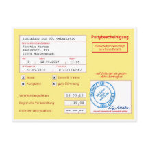 Tarjeta de invitación como certificado/mensaje de
