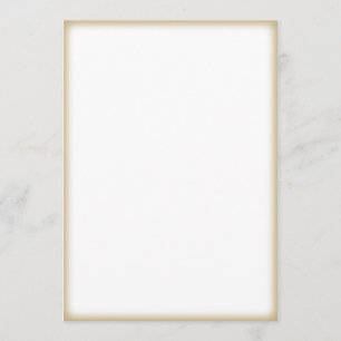 Tarjeta de Invitación con Borde de Oro Personaliza
