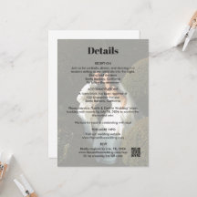 Tarjeta de Invitación con Detalles de Boda Moderna