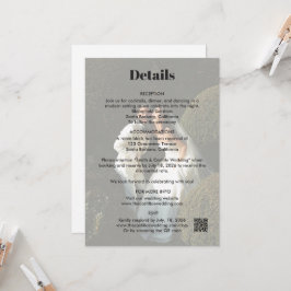 Tarjeta de Invitación con Detalles de Boda Moderna