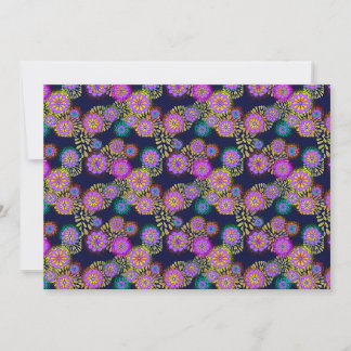 Tarjeta de invitación con flores