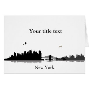 Tarjeta de invitación con Nueva York Skyline.