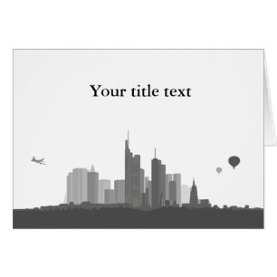 Tarjeta de invitación con Skyline. De Frankfurt