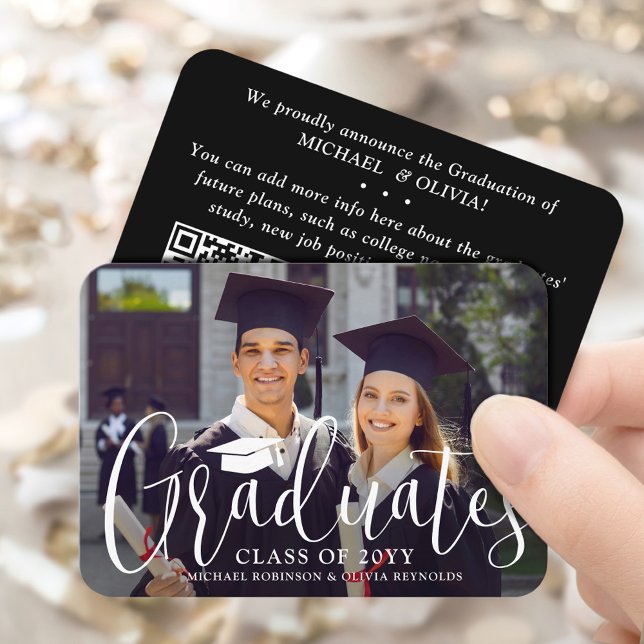 Tarjeta de Invitación conjunta de doble graduación (Subido por el creador)