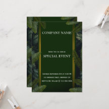 Tarjeta de invitación corporativa Gloden Frame Gre