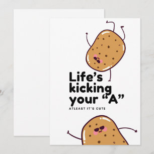 Tarjeta de invitación Cute Potato