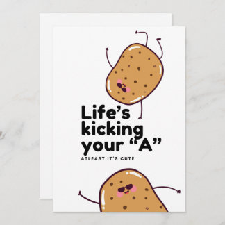 Tarjeta de invitación Cute Potato