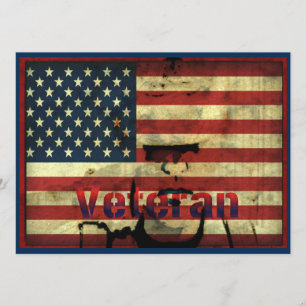 Tarjeta de invitación de 7,5" x 5,5 para veteranos