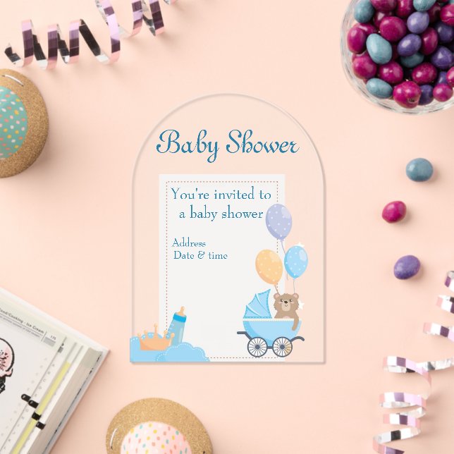 Tarjeta de invitación de acrílico transparente par (Insitu (Celebración))