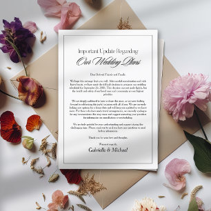Tarjeta de Invitación de actualización de Boda min