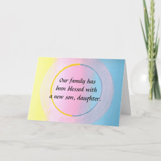 Tarjeta de Invitación de adopción de la esfera azu