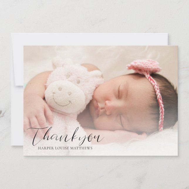 Tarjeta de Invitación de agradecimiento de Baby Sh (Anverso)