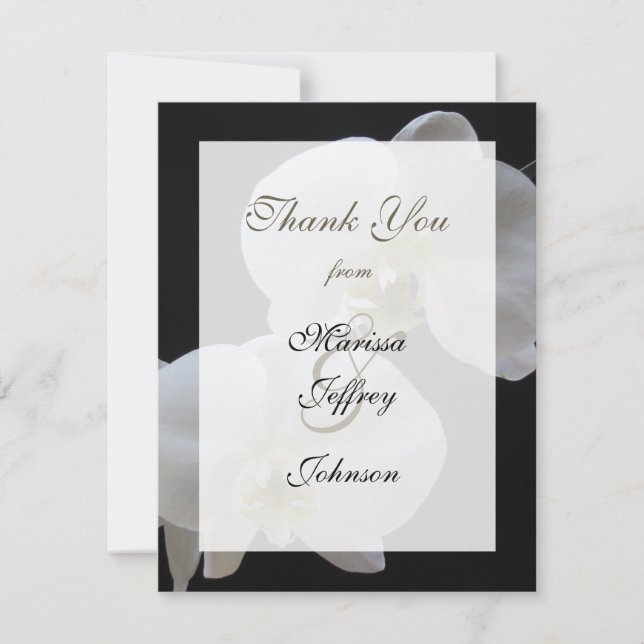 Tarjeta de invitación de agradecimiento de boda -- (Anverso)