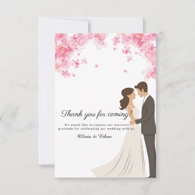 Tarjeta de Invitación de Agradecimiento por Venir (Anverso)