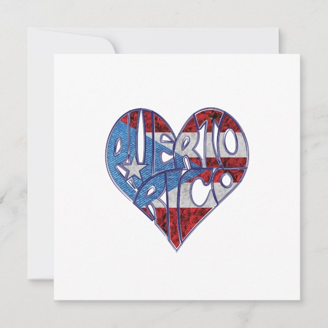Tarjeta de Invitación de Amor a Puerto Rico (Anverso)