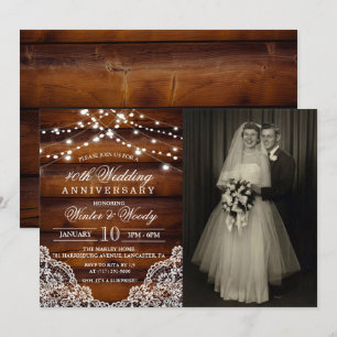 Tarjeta de invitación de aniversario de boda de CU