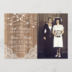 Tarjeta de invitación de aniversario de boda de CU
