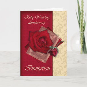 Tarjeta de Invitación de Aniversario de Bodas núme