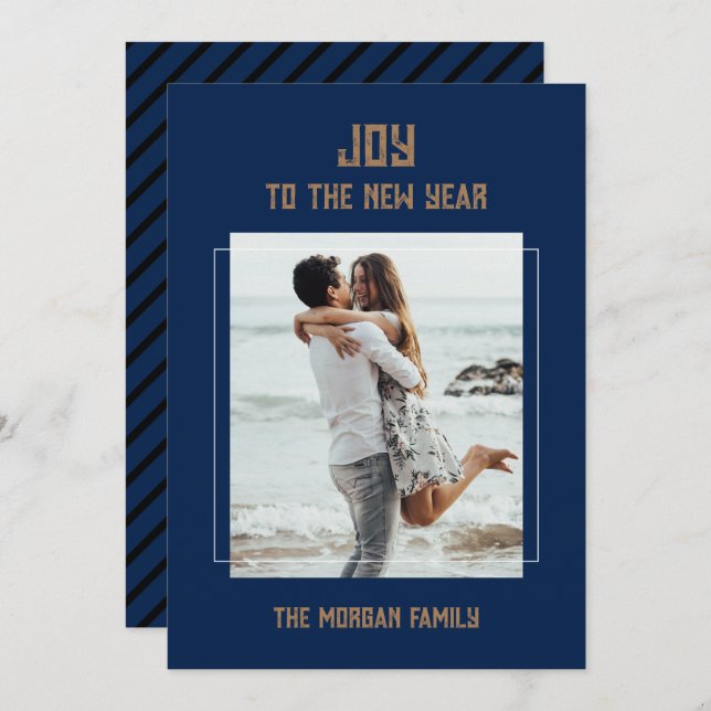 Tarjeta de invitación de Año Nuevo (Anverso / Reverso)