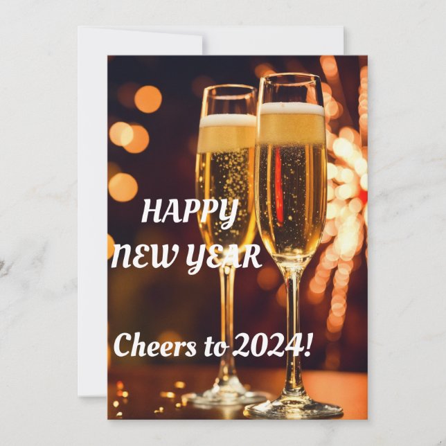 TARJETA DE INVITACIÓN DE AÑO NUEVO (Anverso)