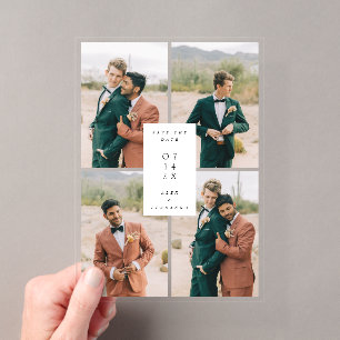 Tarjeta de Invitación de Anuncio de Fecha de Boda