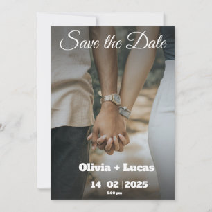 Tarjeta de Invitación de Anuncio de Fecha de Boda 