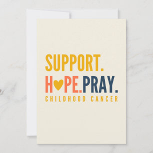 Tarjeta de invitación de apoyo contra el cáncer in