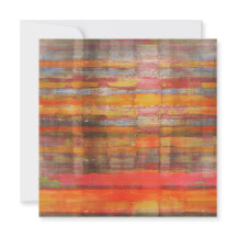 Tarjeta de invitación de arte abstracto Naranja