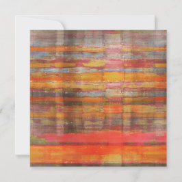 Tarjeta de invitación de arte abstracto Naranja