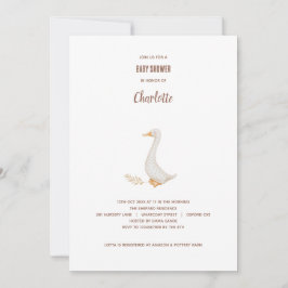 Tarjeta de invitación de Baby Shower de ganso