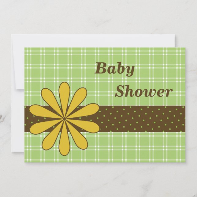 Tarjeta de invitación de Baby Shower de moda: niño (Anverso)