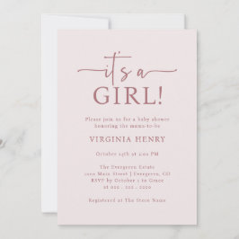 Tarjeta de Invitación de Baby Shower Elegante Es U