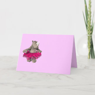 Tarjeta de invitación de Baby Shower Rhino Blank
