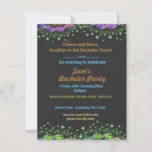 TARJETA DE INVITACIÓN DE BACHELOR PARTY