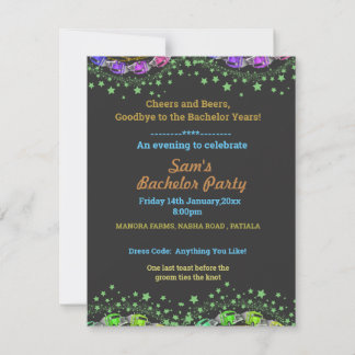 TARJETA DE INVITACIÓN DE BACHELOR PARTY