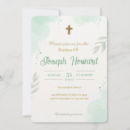 Tarjeta de Invitación de Bautizo Personalizable pa