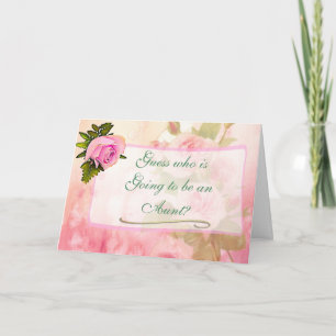 Tarjeta de Invitación de bebé Rosa tía Vintage